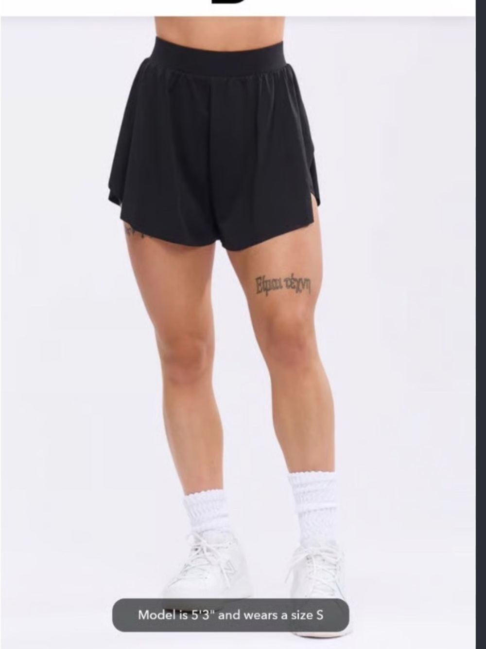 🖤BuffBunny Black Sway Split-Hem 🖤MEDIUM Athletic Shorts ✨ NEW